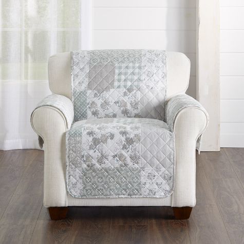 Country Quilted Furniture Protectors - Gray Chair
