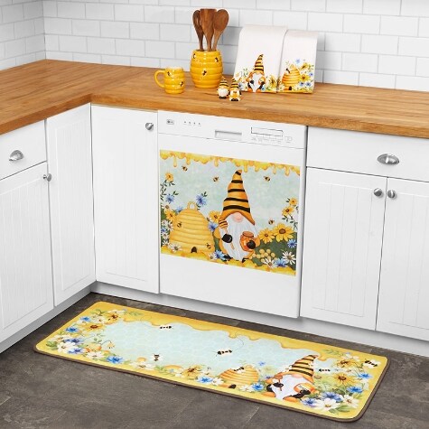 Set of 2 Bee Decorative Kitchen Towels, Bee Kitchen Decor