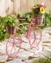 Vintage Metal Bike Planters - Pink