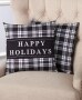 Seasonal Accent Pillows - 16" sq. Happy Holidays