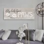 Personalized My Kids Have Paws Wall Hanging - 6 1/2" x 18"