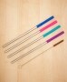 Silicone Tip Stainless Steel Straws with Brush