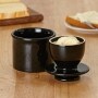 Stoneware Butter Keepers - Black