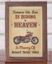 Personalized Memorial Framed Desk Art - Motorcycle