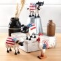 Set of 4 Patriotic Farm Animal Figurines