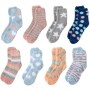 8-Pair Super-Soft Slipper Socks - Earthtone