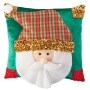 Christmas Character Applique Accent Pillows - Santa