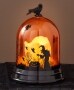 Halloween Flickering Light Cloche - Crow