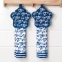 temp-tations® Floral Lace Bakeware - Blue 4-Pc. Oven Mitt and Towel Set
