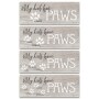 Personalized My Kids Have Paws Wall Hanging - 6 1/2" x 18"