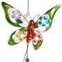Solar Figural Metallic Wind Chimes - Butterfly