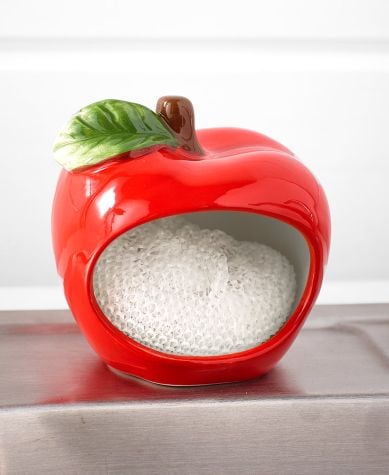 Whimsical Scrubby and Sponge Holder Sets - Apple