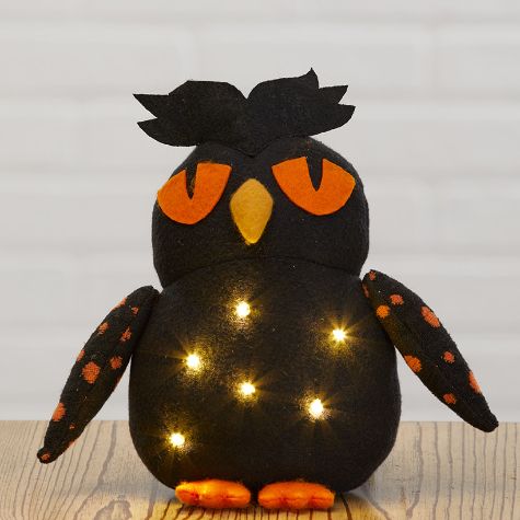 Primitive Halloween Stuffed Characters - Owl