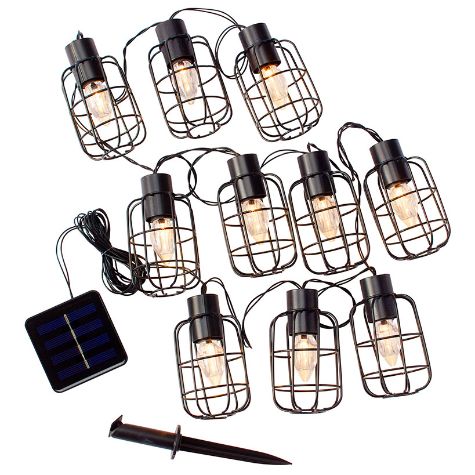 Solar LED String Lights - Cage