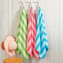 30" x 60" Multi-Stripe Bright Beach Towels