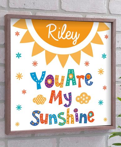Personalized You Are My Sunshine Collection - 10 x 10 Wall Art