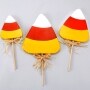 Set of 3 Candy Corn Stakes