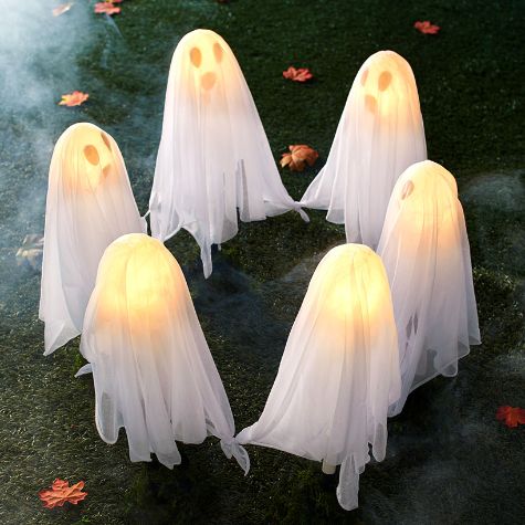 Lighted Yard Ghosts