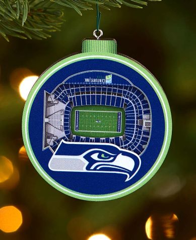 NFL 3-D Stadium View Ornaments - Seahawks