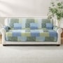 Blue Floral Patch Furniture Covers - Blue Floral Patch Sofa Cover