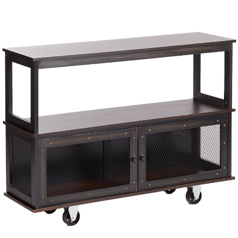 Industrial-Style Rolling Buffet Carts