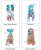 Personalized Watercolor Dog or Cat Breed Wall Art - 6" x 8"