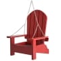 Hanging Beach Chair with Mesh Bottom Bird Feeder - Red