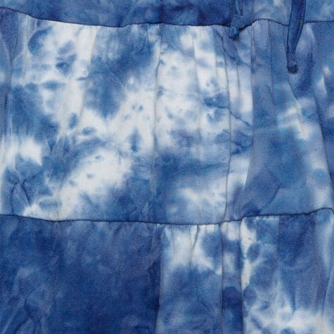 Sleeveless Tie-Dye Tiered Tops - Blue Medium
