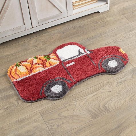 Holiday Shaped Accent Rugs - Fall Truck