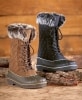 Fur Trim Quilted Duck Boots