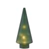 Lighted Ribbed Glass Tabletop Trees