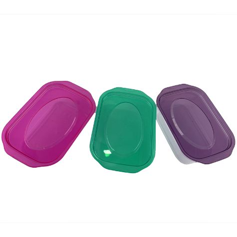 Set of 3 Food Storage Containers with Lids