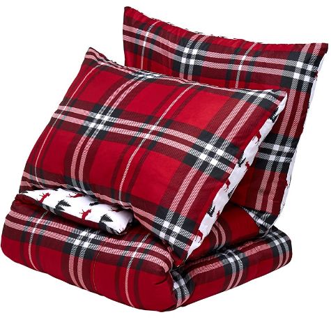 Winter Cottage Plaid Complete Comforter Set with Sheets - King