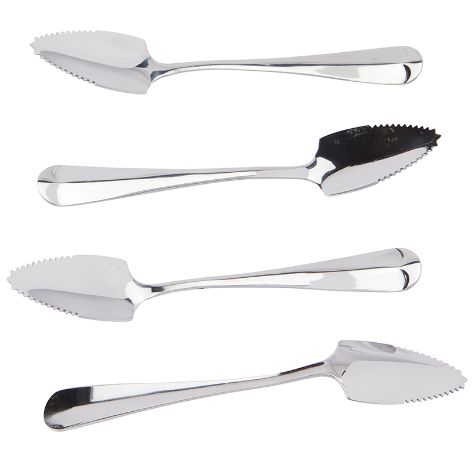 Set of 4 Stainless Steel Grapefruit Spoons