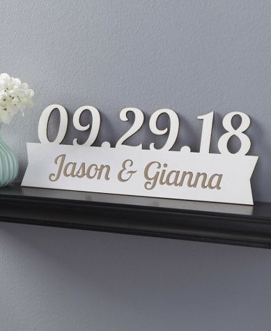 Our Special Day Personalized Wood Plaques - White
