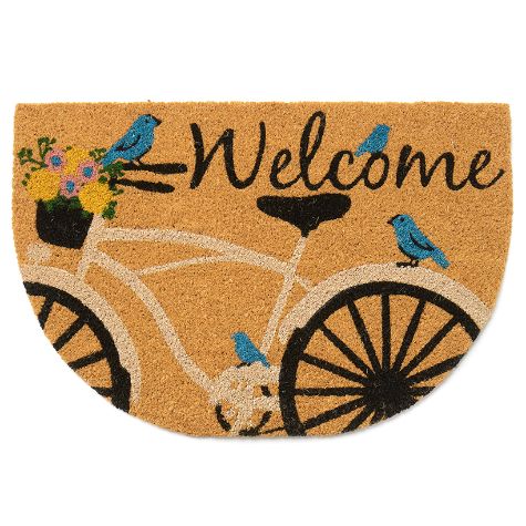 Summer Shaped Coir Doormats - Welcome