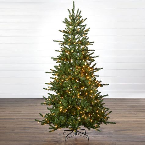 7.5-Ft. Pre-Lit Long Branch Artificial Trees - Traditional Clear Lights