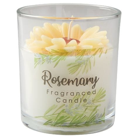 7-Oz. Scented Flower Jar Candles - Rosemary