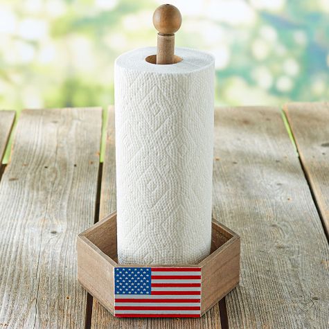 Wooden Americana Serving Collection - Paper Towel Holder