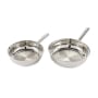 Set of 2 Stainless Steel Frying Pans