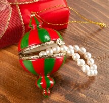 Red and Green Finial Ornament