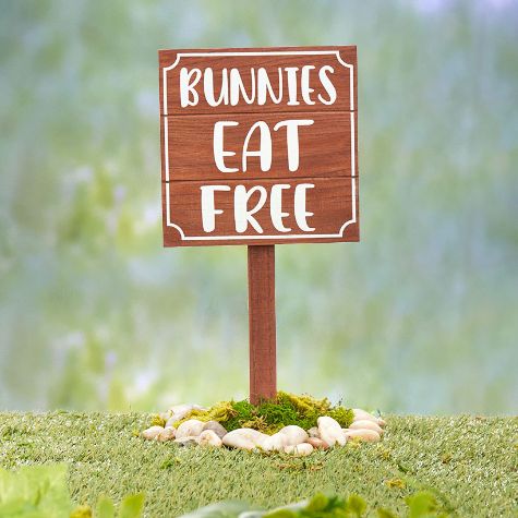 Bunnies Garden Stakes - Bunnies Eat Free