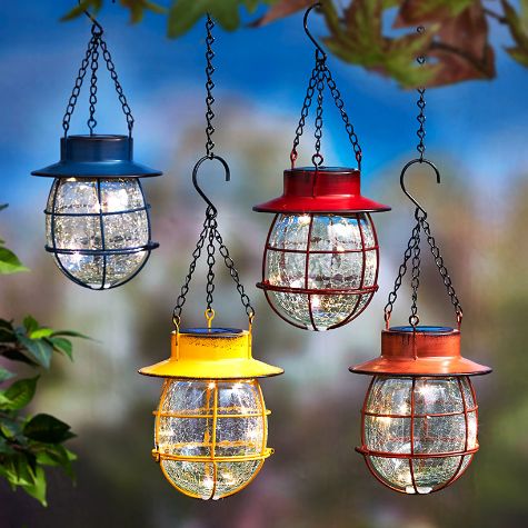 Country Solar Hanging Lanterns