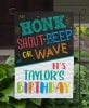 Personalized Happy Birthday Garden Flag or Banner