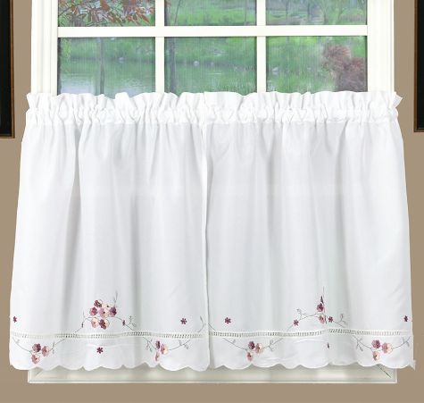 Floral Embroidered Curtains