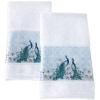 Blue Peacock Bath Collection - Set of 2 Hand Towels