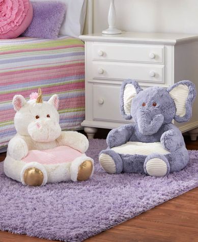 Kids' Plush Animal Chairs