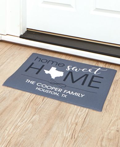 Personalized HOME State Doormat or Garden Flag