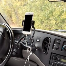 Dual USB Car Charger Phone Mount