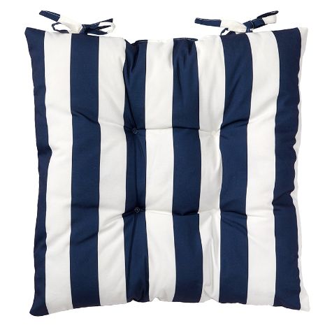 Outdoor Seat Cushions - Sargasso Sea Stripe